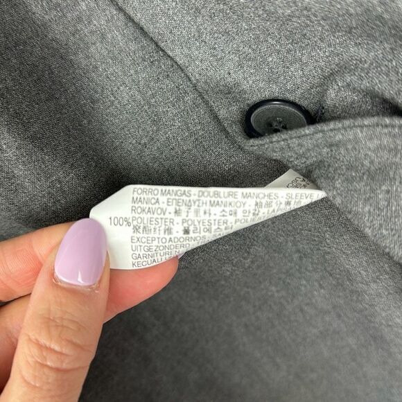 Zara Man Sport Coat Mens 42R Blazer Jacket 2 Button Single Vent Business Gray - Picture 7 of 11